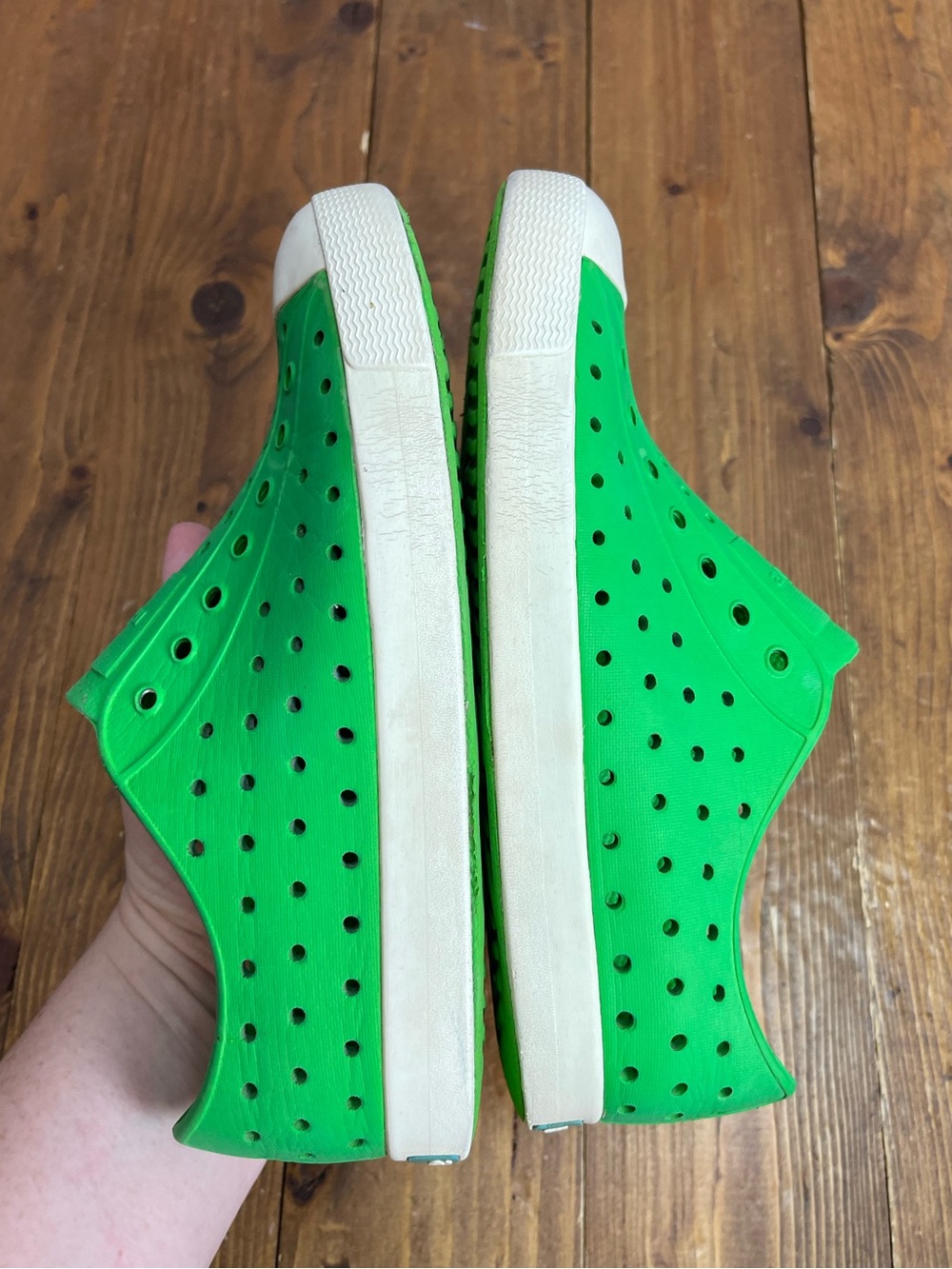 Native shoes green foam Jefferson style sneakers kids size 3 - Picture 5 of 8